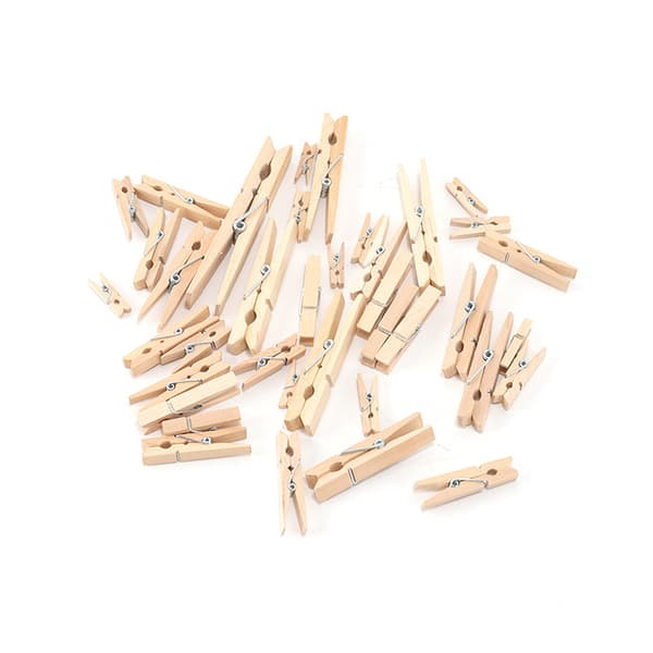 Mini træklemmer 3,5 cm - 30 stk. små træklemmer - dekorative træklemmer til DIY-håndværk