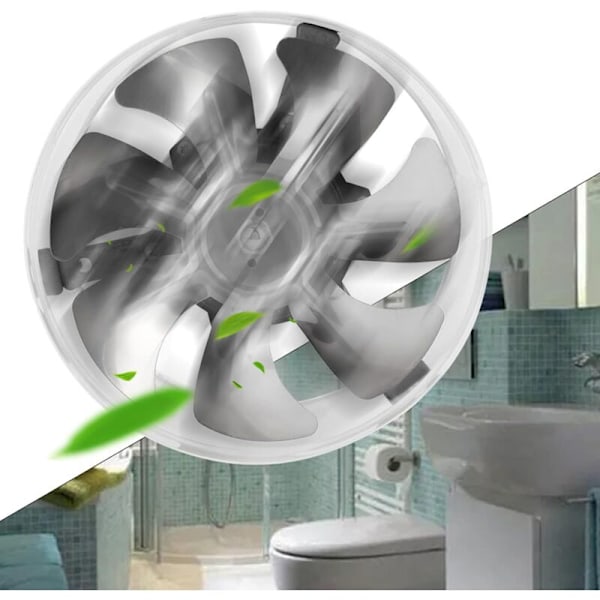 50W 220V 180mm Evakueringsventilator, lydløs udsugningsventilator væg luftudsuger udstødningssystem evakuering ventilation til køkken, badeværelse, toilet