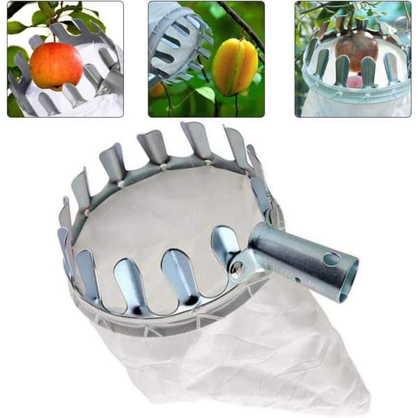 Fruktplukker Høsteverktøy, Diameter 14 CM, for Plukking av Høye Frukter