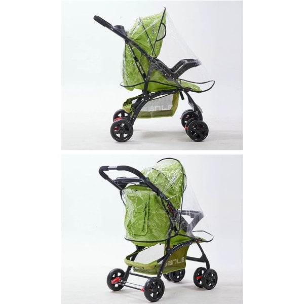 Regnskydd för barnvagn, universellt vattentätt dammskydd, anti-UV-skydd, vind- och regnskydd för barnvagn