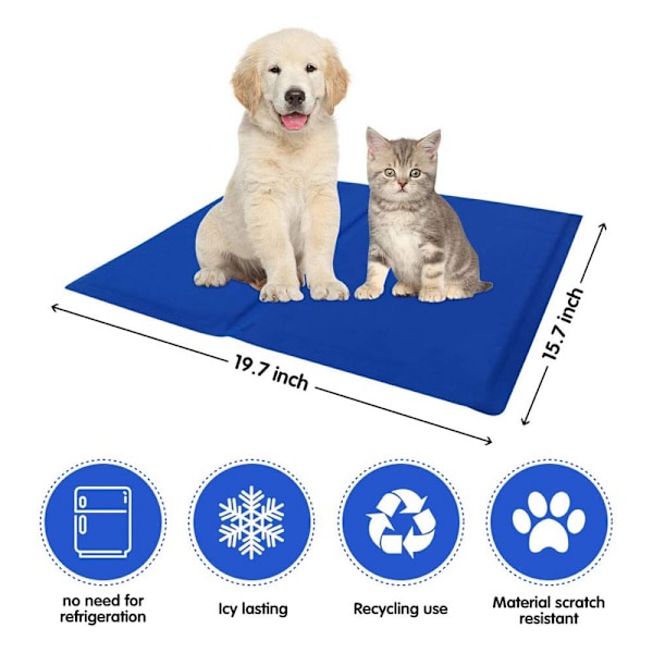 Kølepude til kæledyr, komfort til katte og hunde (L)