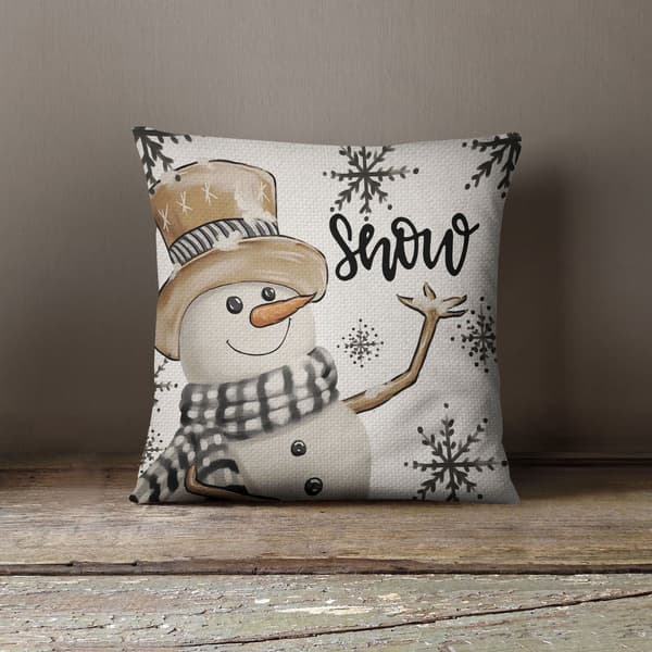 Jul Snöflinga Älg Kudde Linne Tryckt Kuddfodral Soffa Vardagsrum Kuddfodral (4 stycken)