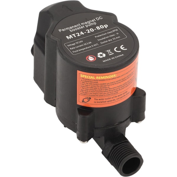 Helautomatisk vattenförstärkningspump, tystlåten liten duschrecirkulationspump, DC 24V, EU-kontakt 100-240V
