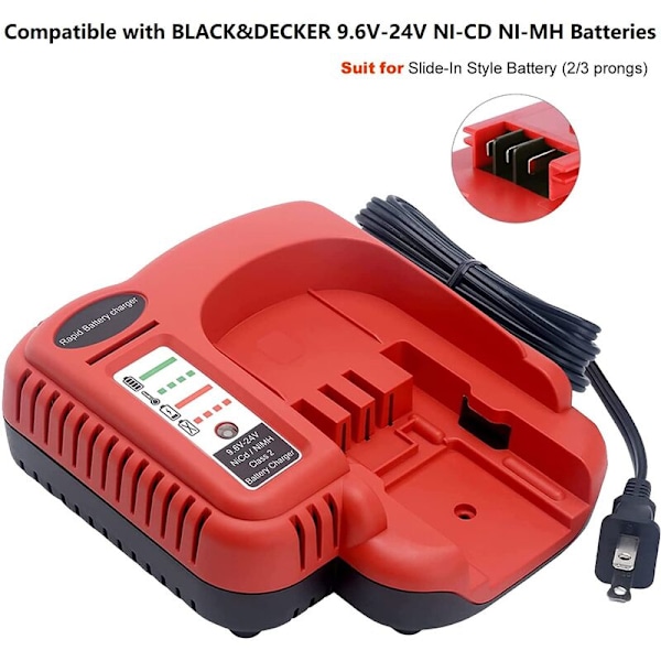 Black & Decker BDFC240 9.6V-24V Sähkötyökalun Nimh Nicd Akkulaturi