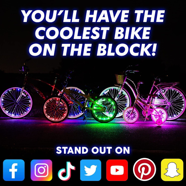 2-pack LED-cykelhjulsljus! Bli synligare från alla vinklar för ultimat säkerhet