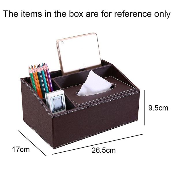 Multifunctional Leather Tissue Box