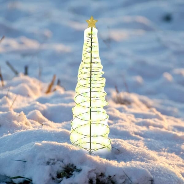 SOLAR CHRISTMARY EDELGRAN LED Metall, Lysende girlander for utendørs innendørs juletre, Lysdekorasjonsgirlander, Juledekorasjon, Økologisk gave