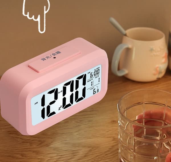 LCD-skärm tyst smart belysning elektronisk väckarklocka