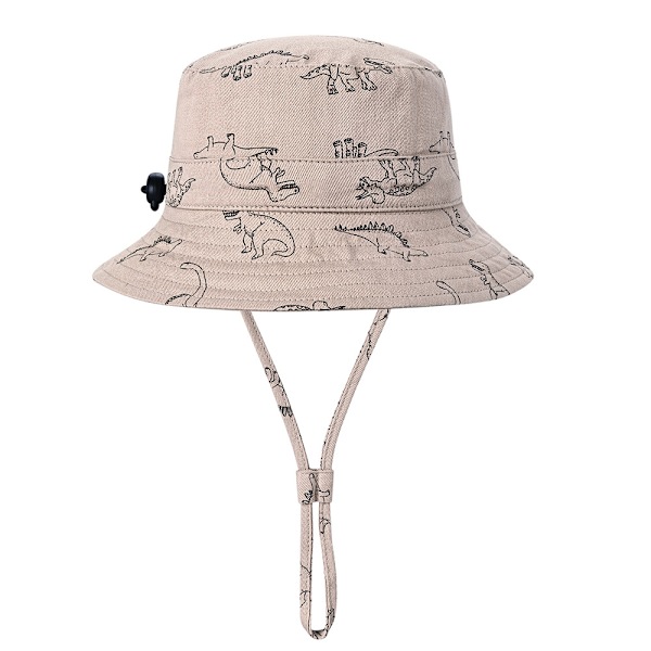 Baby Solhatt UPF 50+ Solskydd Strandhatt Dinosauriehink Justerbar