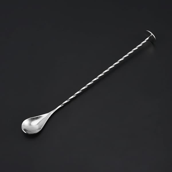Cocktailskje med integrert muddler, rustfritt stål, 26 cm