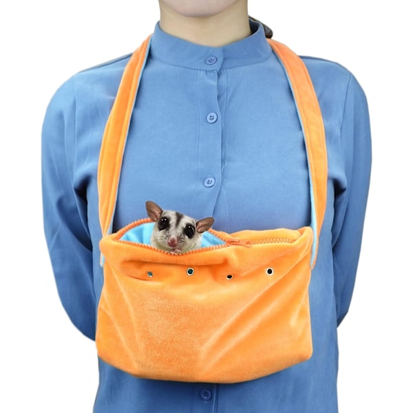 Sugar Glider Bonding Pouch Carrier Bag Sling med justerbar rem til Gliders Ferret Rat Hedgehog Hamster Små Dyr
