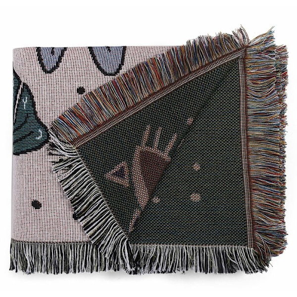 1 stk. 160x130cm Plaid Tiger Plaid Tiger dekoreret med komfortable, simple boheme-frynser beskytter mod kulde til sofa Sofa til hvile og lur