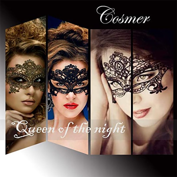6 modeller venetiansk mask för kvinnor spets venetiansk mask för balkostymer