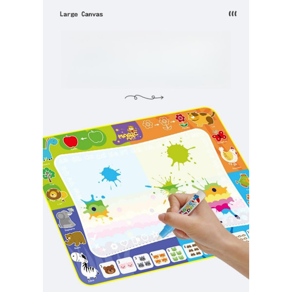 Vann Doodle Matte - Barn Maling Skrive Farge Doodle Tegne Matte Leke Ta Med Magiske Penner Utdanningsleker for Alder 2 3 4 5 6 7 År Gamle Jenter Gutter Alder
