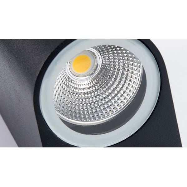 Lightess 12W LED-seinävalaisin ulkokäyttöön, vedenpitävä IP66, antrasiitin värinen, neliön muotoinen seinävalaisin, metalliseinävalaisin, ulkoseinävalaisin, lämmin valkoinen LED-seinävalaisin
