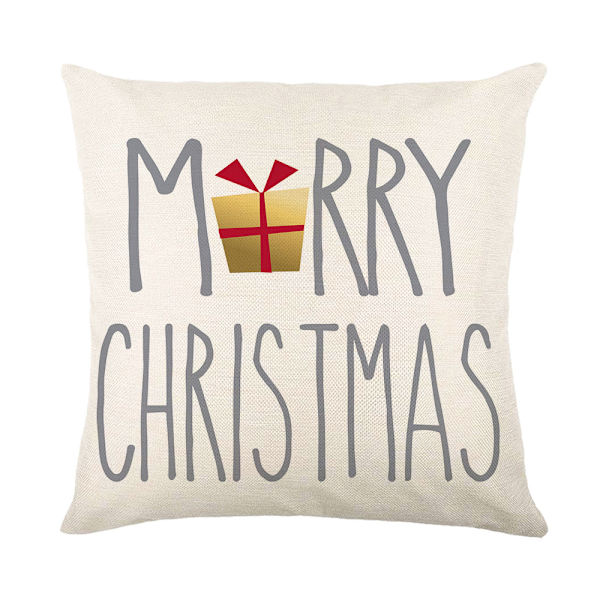 Jul örngott 18x18 tum 4-pack set vit julgran dekoration kastkuddar vinter jul dekoration hem soffa