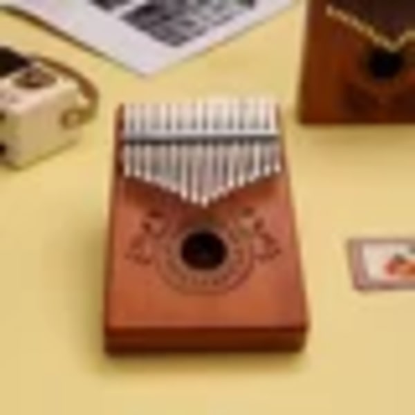 Kalimba för nybörjare 17 tangenter Blad Finger Piano Bärbart instrument Producerar vackra ljud