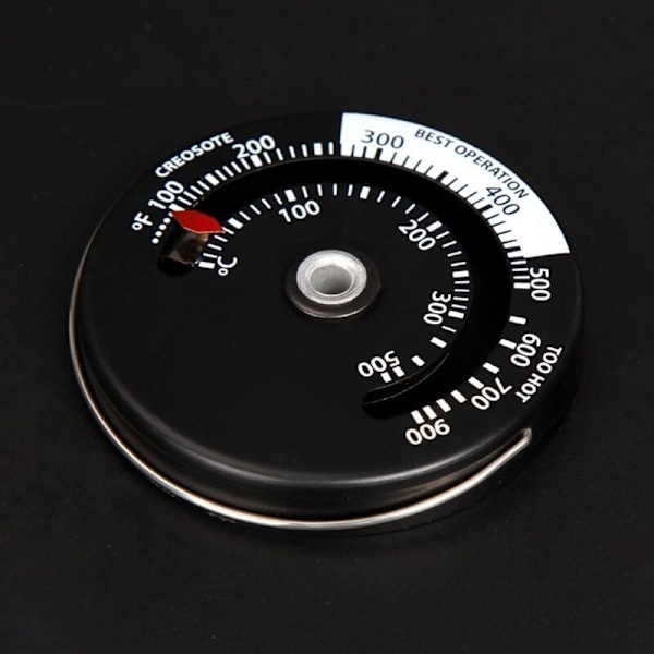 Magnetisk Spis Vedspis Termometer Eldstad Temperaturmätare för Rökkanal Vedeldare BBQ