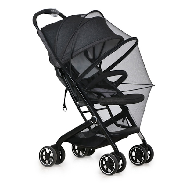 Universal Stroller Myggnett med Glidelås, Pustende Insektbeskyttelse for Barnevogn, Krybbe og Vugge, 3D PVC Fint og Motstandsdyktig Mesh Stoff, Veske Inkludert
