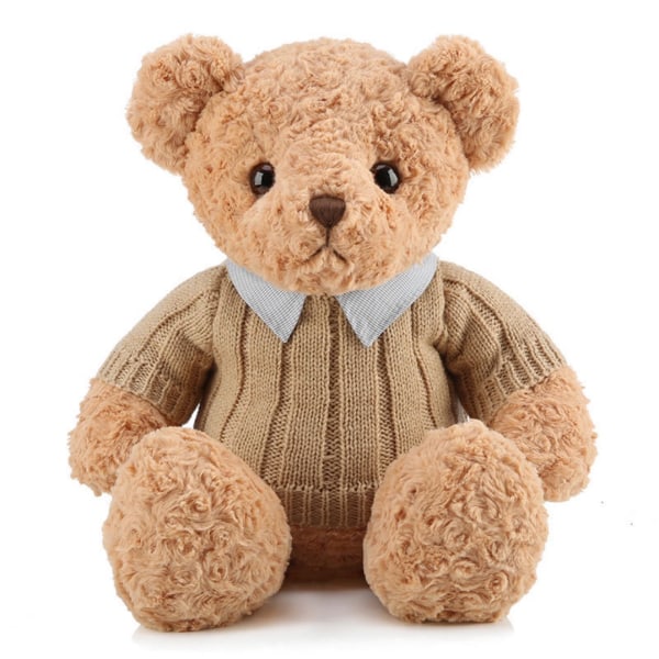 Teddybjørn plysjleketøy skjortekrage dukke teddybjørn dukke dukke bursdagsgave dukke(30cm)