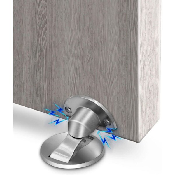 Magnetisk dörrstopp i rostfritt stål - Osynligt magnetiskt dörrstopp - solid -5957mm