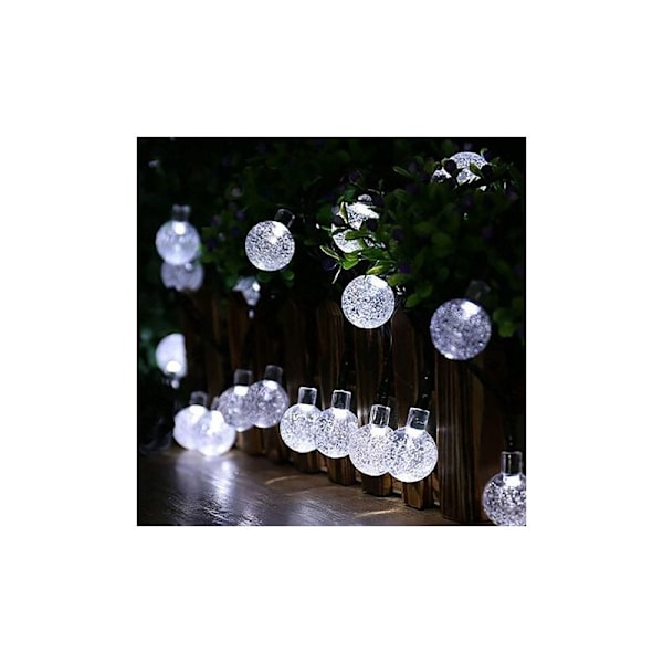 Nightness AURINKOVALO GUIGLAND 50 LEDillä, Cristal Boule -aurinkoköynnös, 8 vedenpitävää valaistustilaa, sisäpuutarhaan 、 NOL-koristeluun (valkoinen)