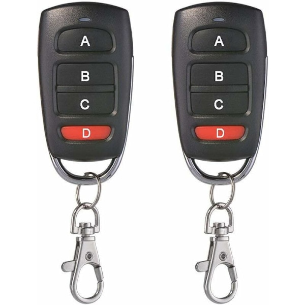 Parti med 2 Universal Garageport Kloning FOB Nøglering 433 MHz 4 Kloningsknap til Garageport Elektrisk Dør osv.