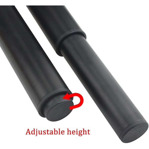 (25-42cm, svart) Sett med 4 robuste justerbare møbelben i metall for bord, senger, sofaer