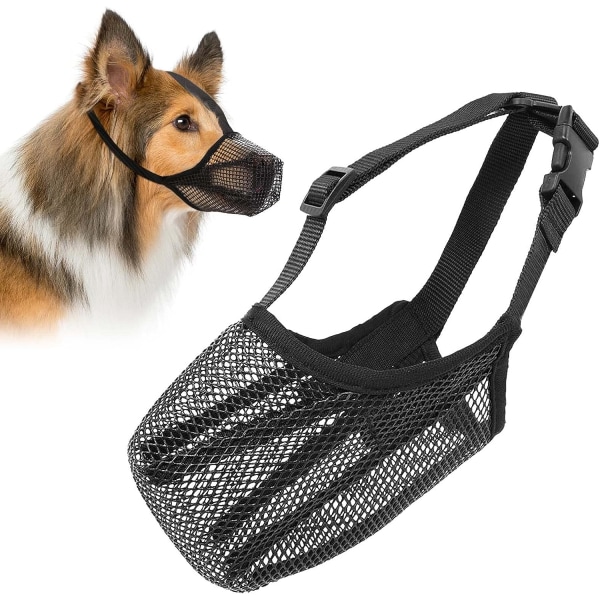 Hunde munnkurv, pustende myk mesh munnkurv for små, mellomstore og store hunder, agnbeskyttelsesmunnkurv