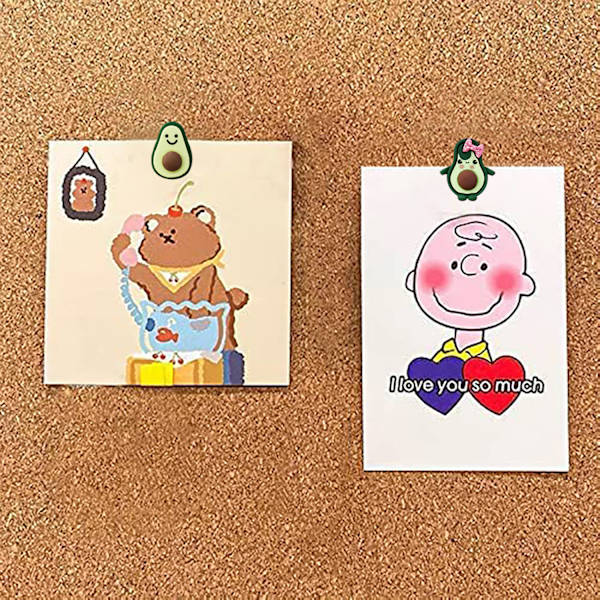 30 st resin avokado-nålar, pärlnålar, tryckstift, för skrivbordskort, fotomemoblock