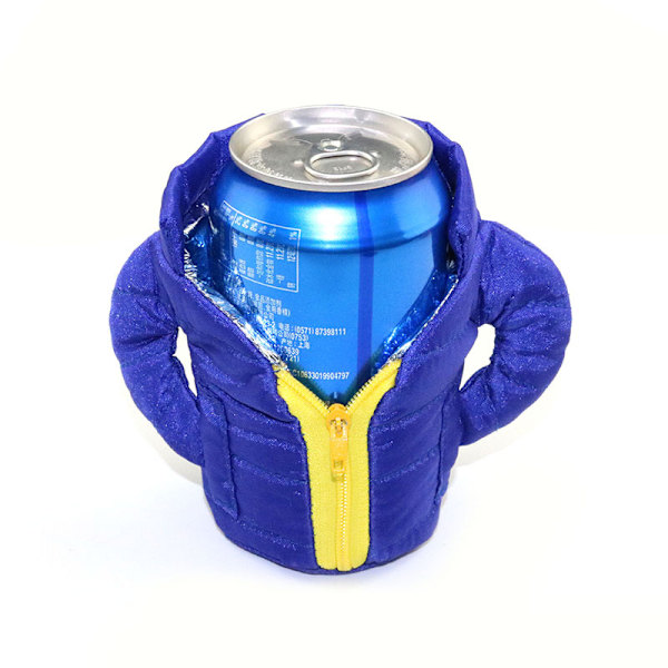 2 Can Cooler Covers, Insulated Covers for 355ml Cans, Coke Cans, Beverage Bottle Coats, Cup Covers  Blue