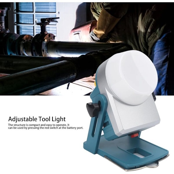 18V Værktøjslampe - 1600lm LED Lithium Batteri Interface Justerbar Arbejdslampe TPDL‑18W