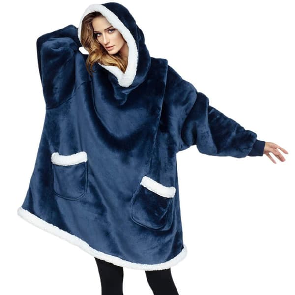 Lämmin ja kylmä oversized hupparipeitto, koriväri