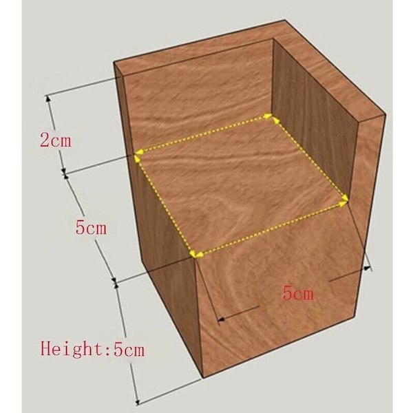 Sæt med 4 møbelløftere, møbelforhøjer i træ til møbler, skrivebordseng løfter møbelfødder til skrivebord, bord, seng (størrelse: 5x5x5cm)