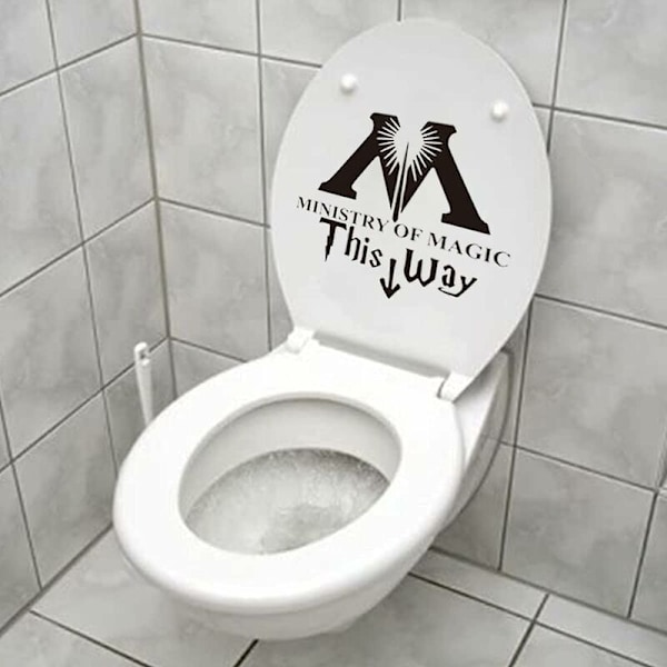 Toalettstickers, DIY Rolig väggdekor för WC, humoristisk väggsticker, Ministry of Magic, Badrum, Salongsdekoration 20x20cm