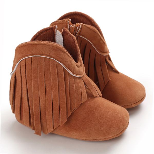 Baby sko varme bomuldssko-sort (13cm)