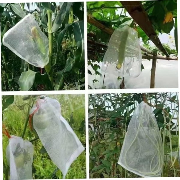 Fruit Bag Fruit Mesh Net Fruit Bag with Drawstring Drawstring for Garden 150pcs