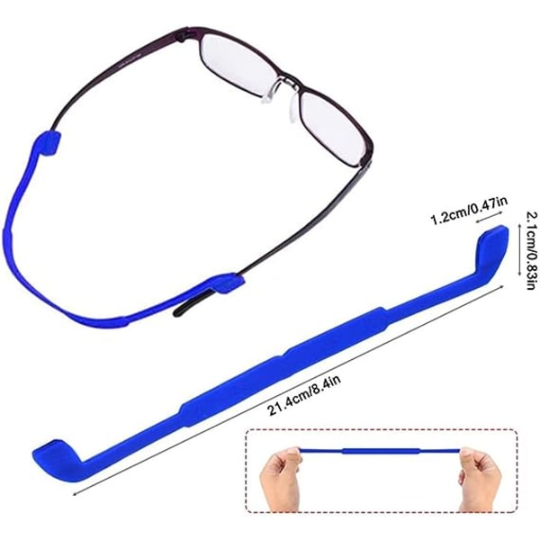 (Flerfarvet) Elastiske brillesnore til voksne og børn, 10 snore til børn, mænd og kvinder til læsebriller og svømmebriller, svømning