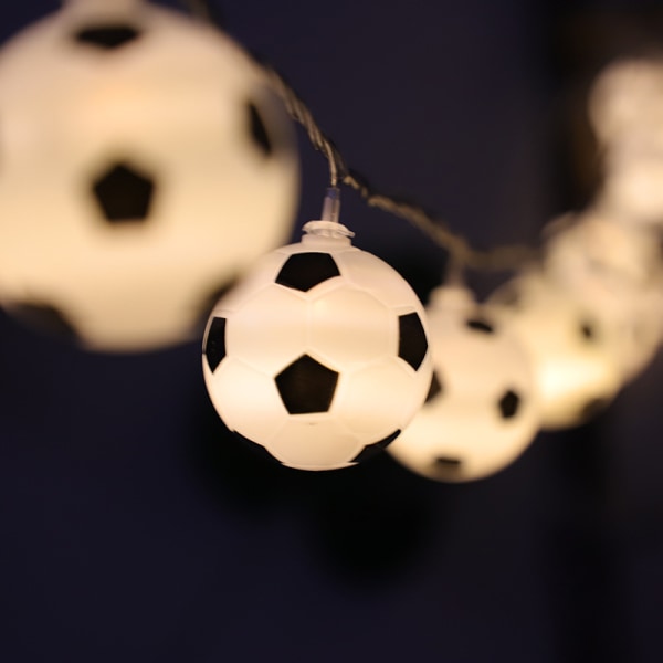 3M Football String Lights 20LEDs Varm hvid Nat Light Soccer Ba