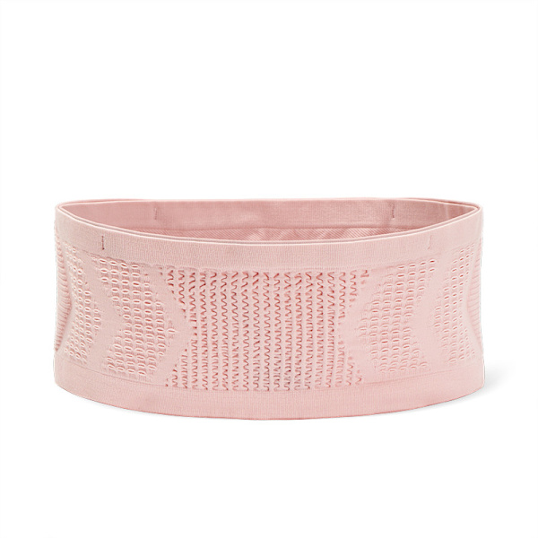 Multifunktionell stickad andningsbar osynlig midjeväska tunn midjeväska hängande krok för cykling fitness (färg: rosa 110-130 catties)