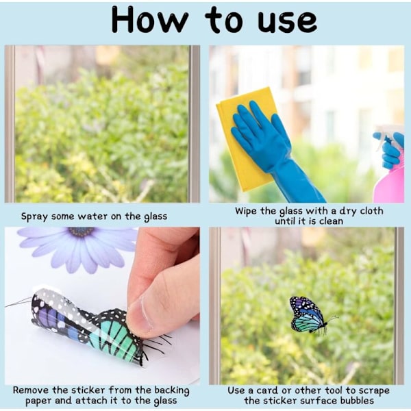 Fönsterdekaler 9 Vårfönsterdekaler Vårfilm Film Återanvändbar Självhäftande Fågelblommor Blomma Blommor För Dekoration