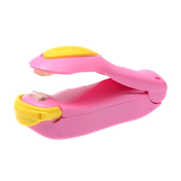 Rosa 2stk Mini Bag Sealer Bærbar Rask 2 i 1 Plast Bærbar Mini Varmesealer