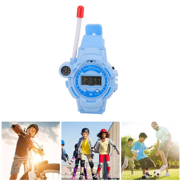 Uppladdningsbar Walkie Talkie för barn, Barn utomhusspel Walkie Talkie leksaker spel och presenter för pojkar och flickor 4 till 12 år gammal (blå)
