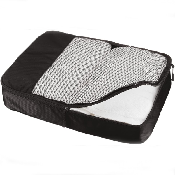 Set of 4 Storage Bags for Luggage Size M, Black