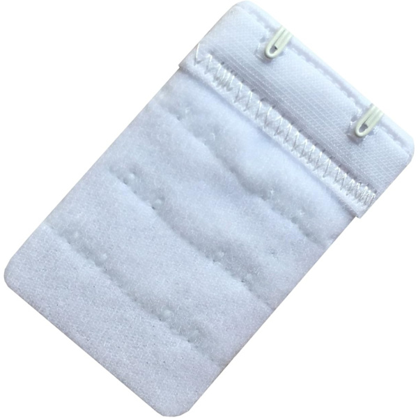Hvide 3-pak bløde og komfortable bh-forlængere til kvinder med 2 kroge, 6,1 cm x 3,8 cm