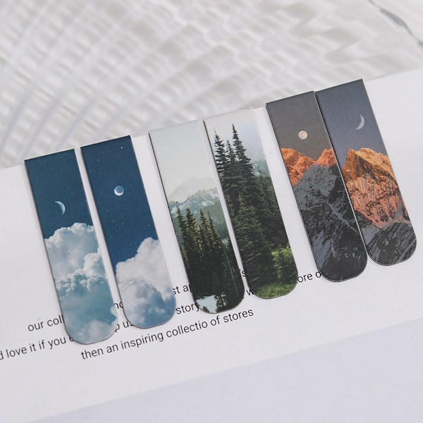 Magneettiset kirjanmerkit Magnettisivutekstit, Magneettiset sivupidikkeet opiskelijoille ja opettajille, Hauskat lukemisen kirjanmerkit (6 kpl)