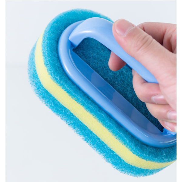 Vihreä 2 kpl puhdistussieniharja Kotitalousplastikkahva Kylpyhuoneen ammeharja Monikäyttöinen keittiölaatta WC Nopea puhdistus
