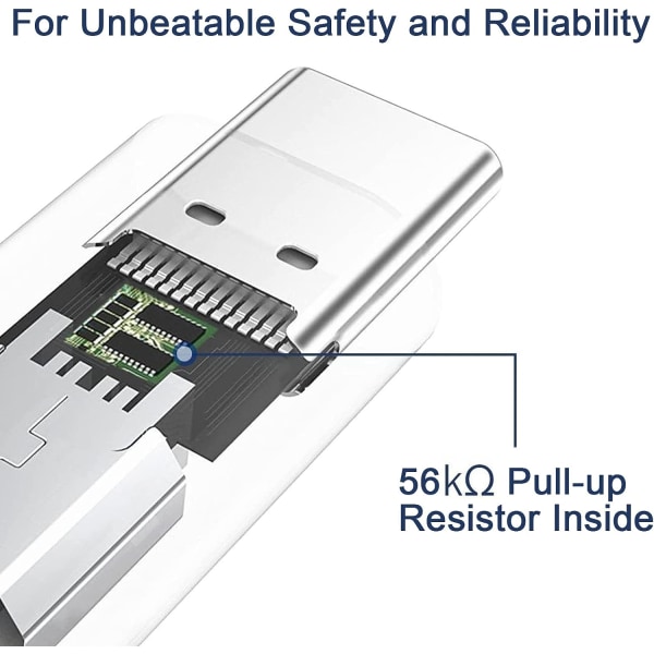2 kappaletta USB C -sovitinta, USB C - Micro USB -sovitin, tyyppi C -uros
