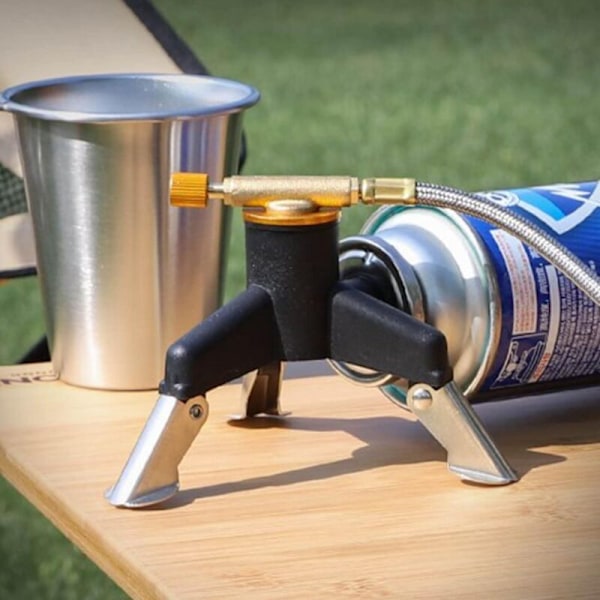Tripod Gasolspis Adapter, Professionell Fint Utförande Gastank Adapter för Utomhusvandring