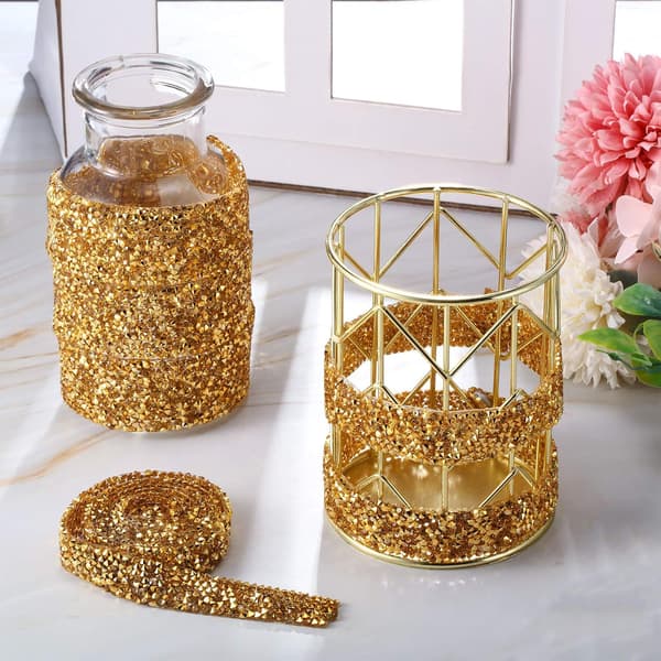 Rhinestone Crystal Ribbon 3 Yards Rhinestone Diamond Ribbon Roll